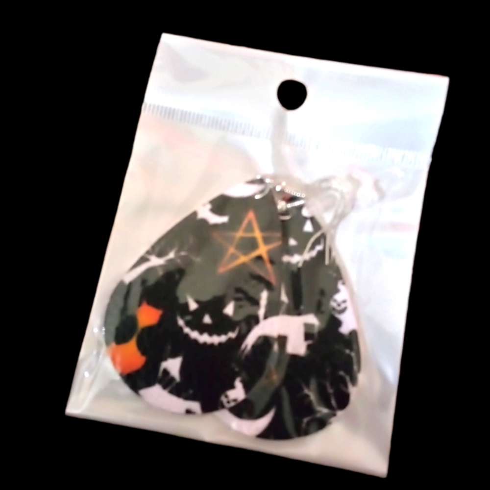 🆕! Halloween 🎃 Leather Faux Earrings 🎃